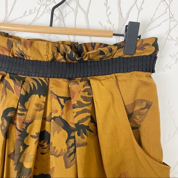 STARING AT STARS Paperbag Waist Cotton Floral Skirt Med Pockets Urban Outfitters - Picture 3 of 9